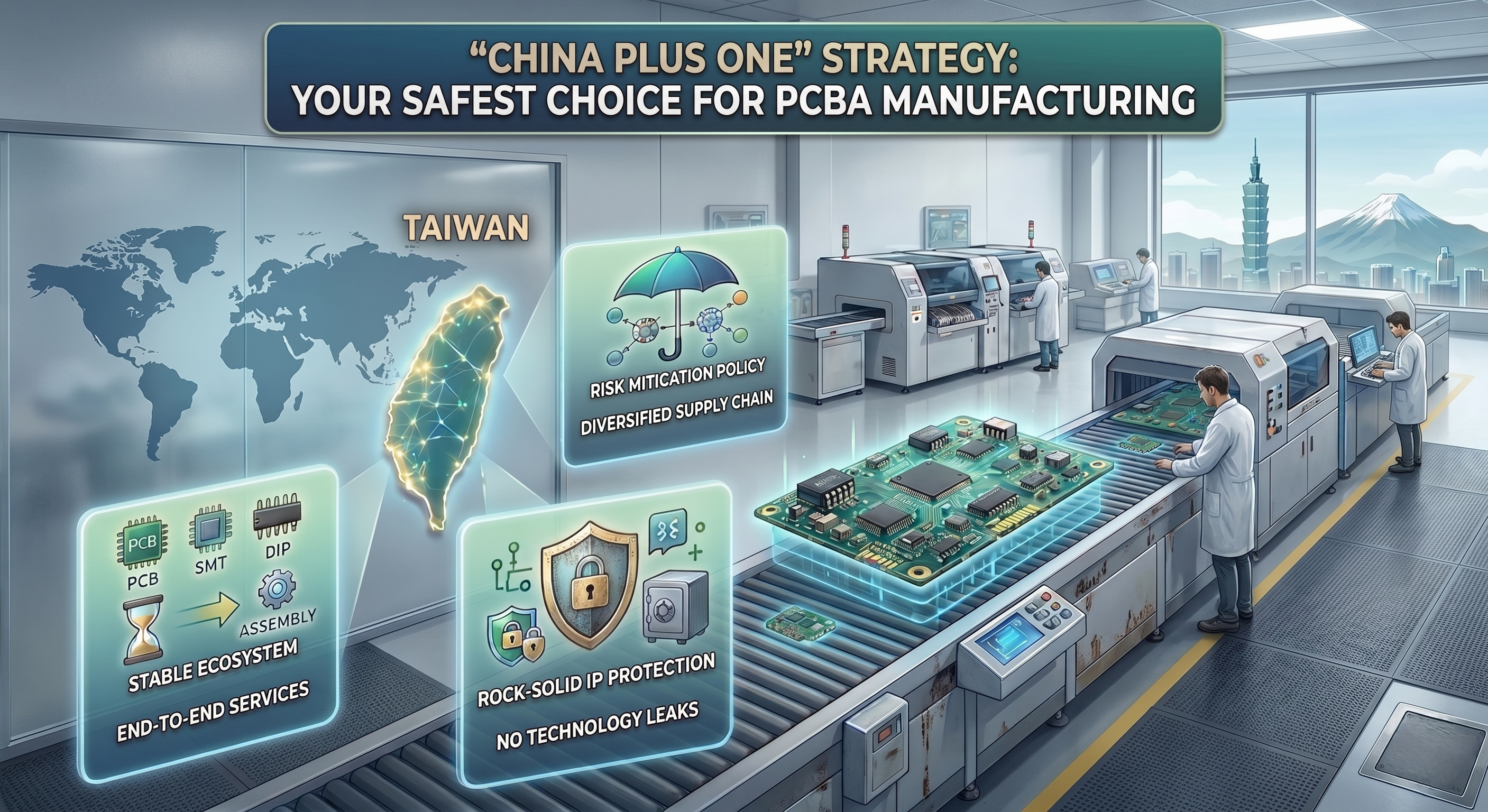 The "China Plus One" Strategy: Why Taiwan is Your Safest Choice for PCBA Manufacturing?